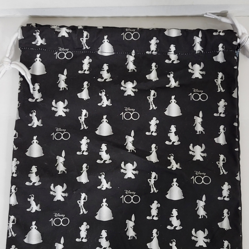 Disney Black and White 100th Anniversary Character Drawstring Bag